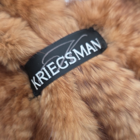 Kriegsman Elegant Redish Brown Real Fur Neck Warmer Scarf - Picture 7 of 8
